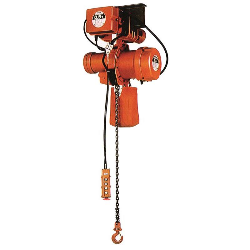 Nitchi MHE5F Electric Chain Hoist With Trolley 400V Single Speed