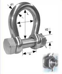 SSBE Safety Pin Bow Shackle